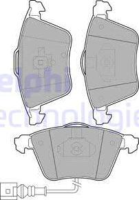 Delphi LP1921 - Тормозные колодки, дисковые, комплект parts5.com