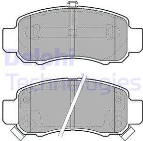 Delphi LP1973 - Тормозные колодки, дисковые, комплект parts5.com