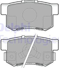 Delphi LP1972 - Тормозные колодки, дисковые, комплект parts5.com