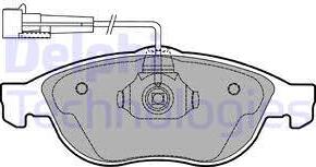 Delphi LP1404 - Тормозные колодки, дисковые, комплект parts5.com