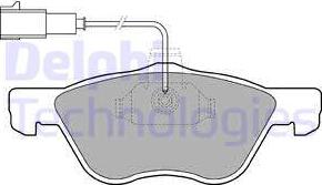 Delphi LP1408 - Тормозные колодки, дисковые, комплект parts5.com