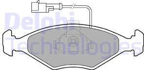 Delphi LP1415 - Тормозные колодки, дисковые, комплект parts5.com