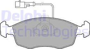 Delphi LP1416 - Тормозные колодки, дисковые, комплект parts5.com