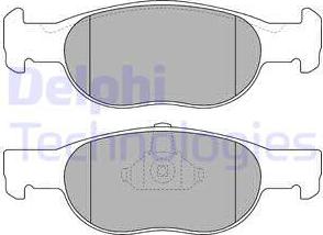 Delphi LP1474 - Тормозные колодки, дисковые, комплект parts5.com