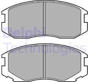 Delphi LP1594 - Тормозные колодки, дисковые, комплект parts5.com