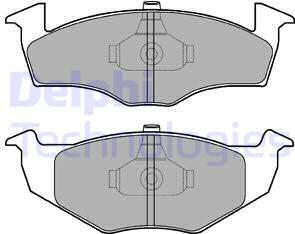 Delphi LP1591 - Тормозные колодки, дисковые, комплект parts5.com