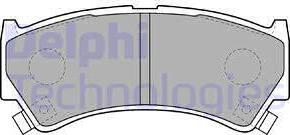 Delphi LP1548 - Тормозные колодки, дисковые, комплект parts5.com