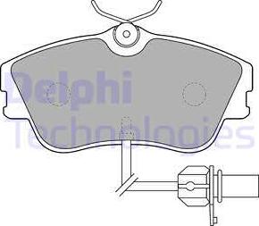 Delphi LP1542 - Тормозные колодки, дисковые, комплект parts5.com