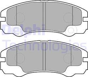 Delphi LP1552 - Тормозные колодки, дисковые, комплект parts5.com