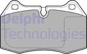 Delphi LP1584 - Тормозные колодки, дисковые, комплект parts5.com