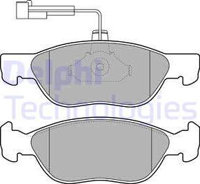 Delphi LP1586 - Тормозные колодки, дисковые, комплект parts5.com