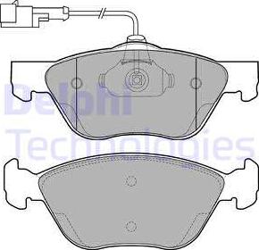 Delphi LP1587 - Тормозные колодки, дисковые, комплект parts5.com