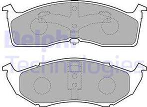 Delphi LP1531 - Тормозные колодки, дисковые, комплект parts5.com