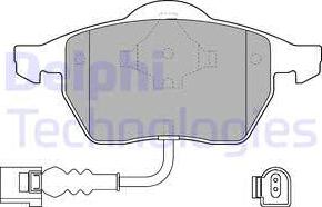 Delphi LP1525 - Тормозные колодки, дисковые, комплект parts5.com