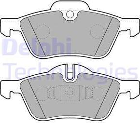 Delphi LP1657 - Тормозные колодки, дисковые, комплект parts5.com