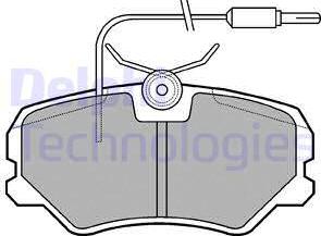 Delphi LP1606 - Тормозные колодки, дисковые, комплект parts5.com