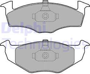 Delphi LP1601 - Тормозные колодки, дисковые, комплект parts5.com