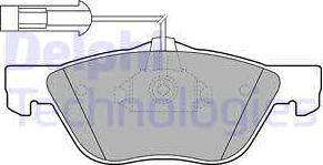 Delphi LP1686 - Тормозные колодки, дисковые, комплект parts5.com