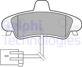 Delphi LP1683 - Тормозные колодки, дисковые, комплект parts5.com