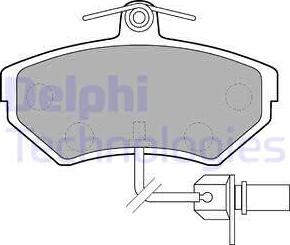 Delphi LP1631 - Тормозные колодки, дисковые, комплект parts5.com