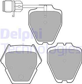 Delphi LP1633 - Тормозные колодки, дисковые, комплект parts5.com