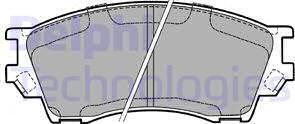 Delphi LP1063 - Тормозные колодки, дисковые, комплект parts5.com