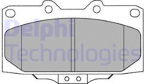 Delphi LP1020 - Тормозные колодки, дисковые, комплект parts5.com