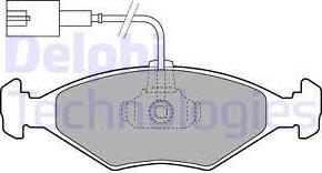 Delphi LP1855 - Тормозные колодки, дисковые, комплект parts5.com