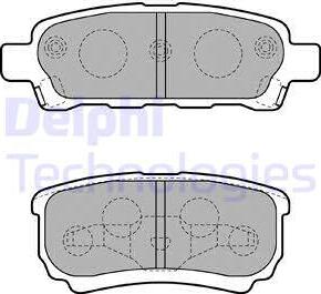 Delphi LP1852 - Тормозные колодки, дисковые, комплект parts5.com