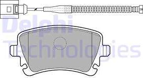 Delphi LP1860 - Тормозные колодки, дисковые, комплект parts5.com