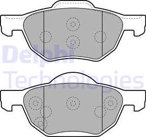 Delphi LP1862 - Тормозные колодки, дисковые, комплект parts5.com