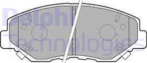 Delphi LP1806 - Тормозные колодки, дисковые, комплект parts5.com