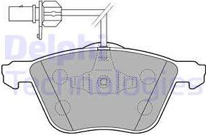 Delphi LP1801 - Тормозные колодки, дисковые, комплект parts5.com