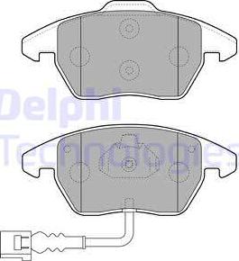 Delphi LP1837 - Тормозные колодки, дисковые, комплект parts5.com