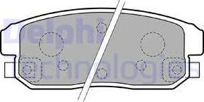 Delphi LP1829 - Тормозные колодки, дисковые, комплект parts5.com