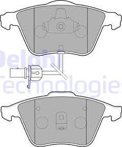 Delphi LP1825 - Тормозные колодки, дисковые, комплект parts5.com