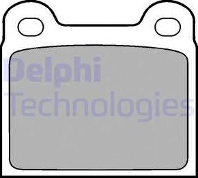 Delphi LP18 - Тормозные колодки, дисковые, комплект parts5.com