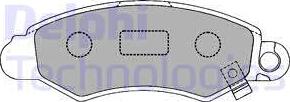 Delphi LP1318 - Тормозные колодки, дисковые, комплект parts5.com