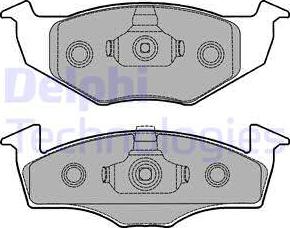 Delphi LP1249 - Тормозные колодки, дисковые, комплект parts5.com