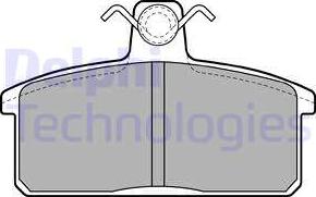 Delphi LP1201 - Тормозные колодки, дисковые, комплект parts5.com