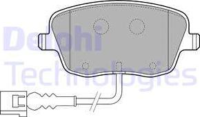 Delphi LP1754 - Тормозные колодки, дисковые, комплект parts5.com