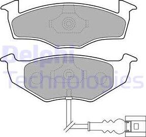 Delphi LP1709 - Тормозные колодки, дисковые, комплект parts5.com