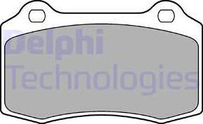 Delphi LP1700 - Тормозные колодки, дисковые, комплект parts5.com