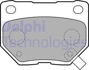 Delphi LP1780 - Тормозные колодки, дисковые, комплект parts5.com