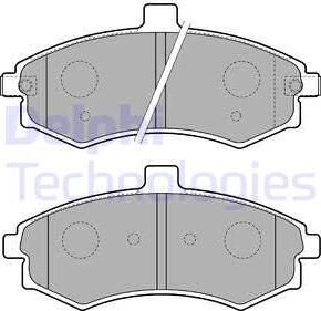 Delphi LP1788 - Тормозные колодки, дисковые, комплект parts5.com