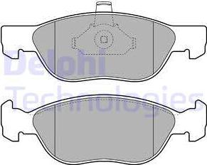 Delphi LP1734 - Тормозные колодки, дисковые, комплект parts5.com