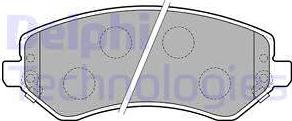 Delphi LP1773 - Тормозные колодки, дисковые, комплект parts5.com