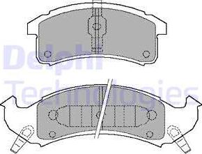 Delphi LP897 - Тормозные колодки, дисковые, комплект parts5.com