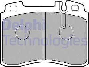 Delphi LP844 - Тормозные колодки, дисковые, комплект parts5.com