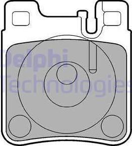 Delphi LP841 - Тормозные колодки, дисковые, комплект parts5.com